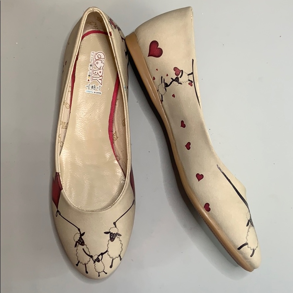 Goby Sheep Love Ballerinas flats, sz 39